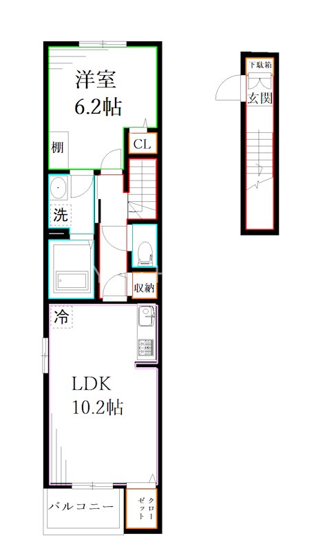 イリゼ府中   間取り