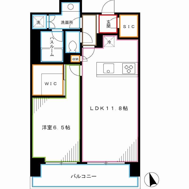 東京都新宿区西新宿８丁目 間取り