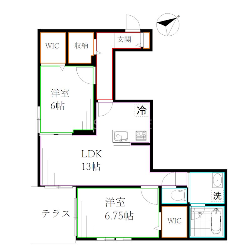 オークキヨカワ 間取り