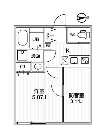T's Cuore MUSE落合 間取り