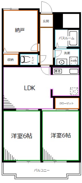 ユーコート上石神井 間取り図