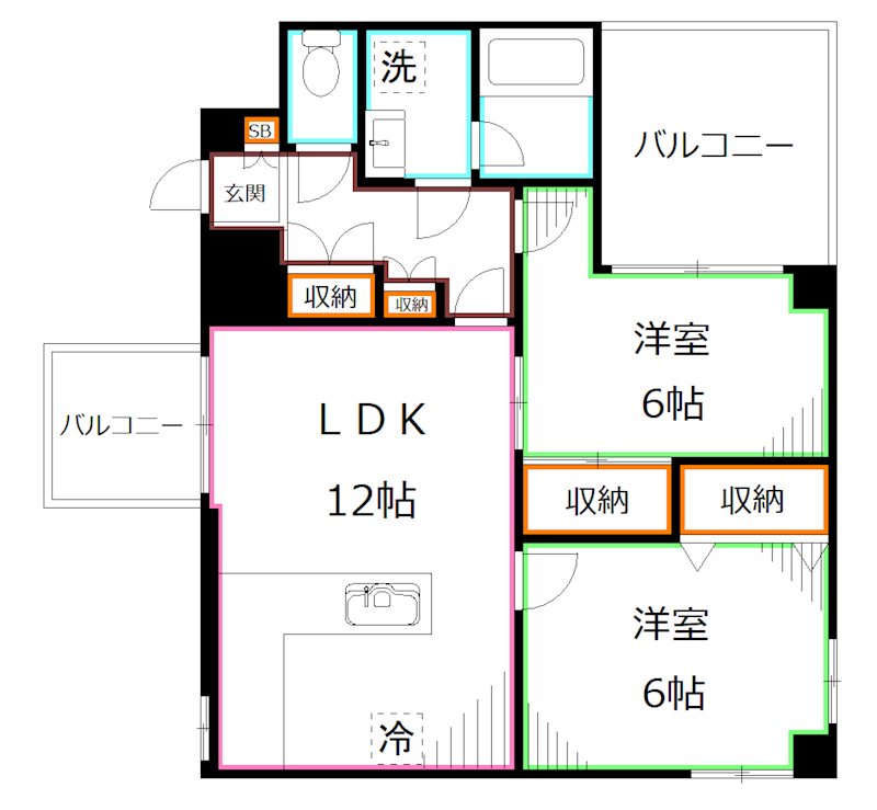 スカイハイツゆうな  間取り