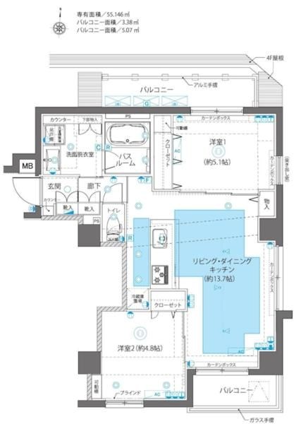 ZOOM中野West 間取り