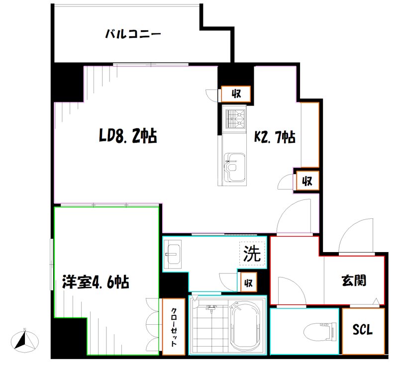 LumiCourt 　MITAKA 間取り