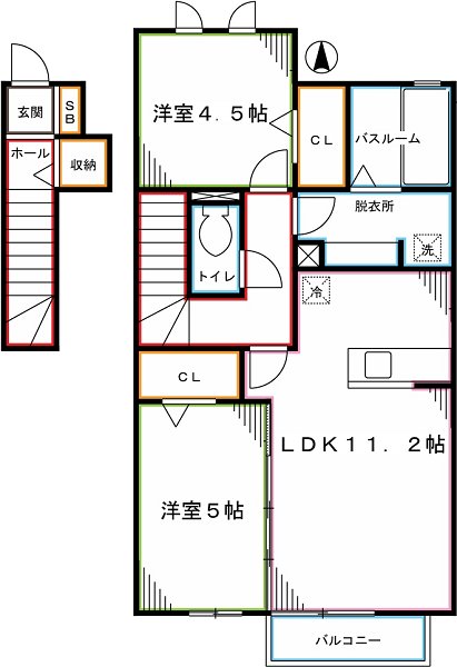CAPE KANEKO A棟 間取り