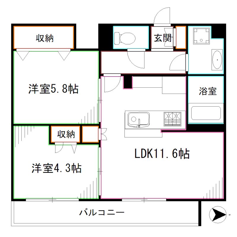フレンシア下井草 間取り