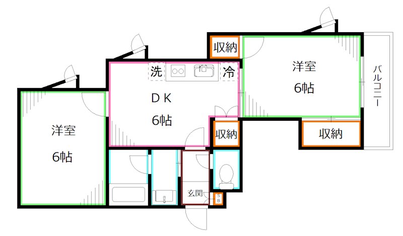 シュロス中野 間取り