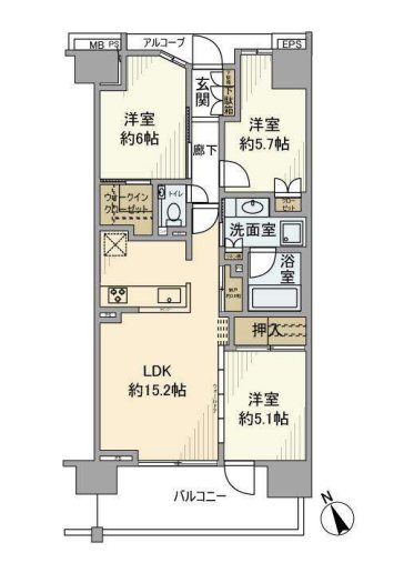 プラウドシティ方南町 間取り