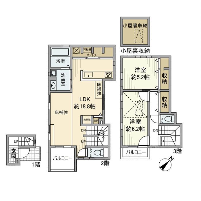 日吉町戸建 間取り図