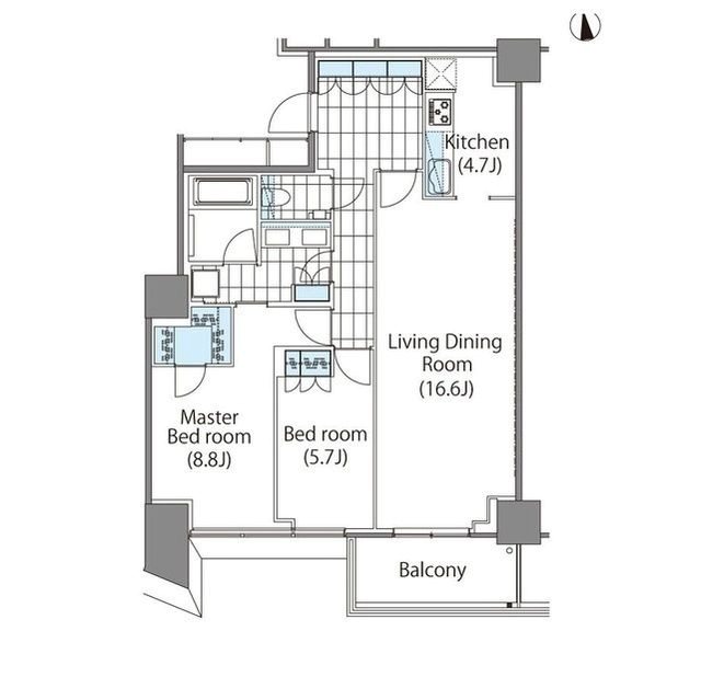 コンフォリア新宿イーストサイドタワー 間取り