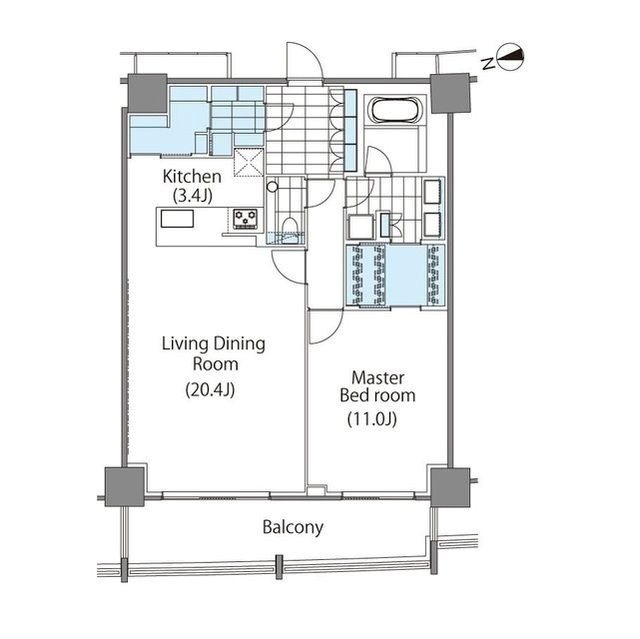コンフォリア新宿イーストサイドタワー 間取り図