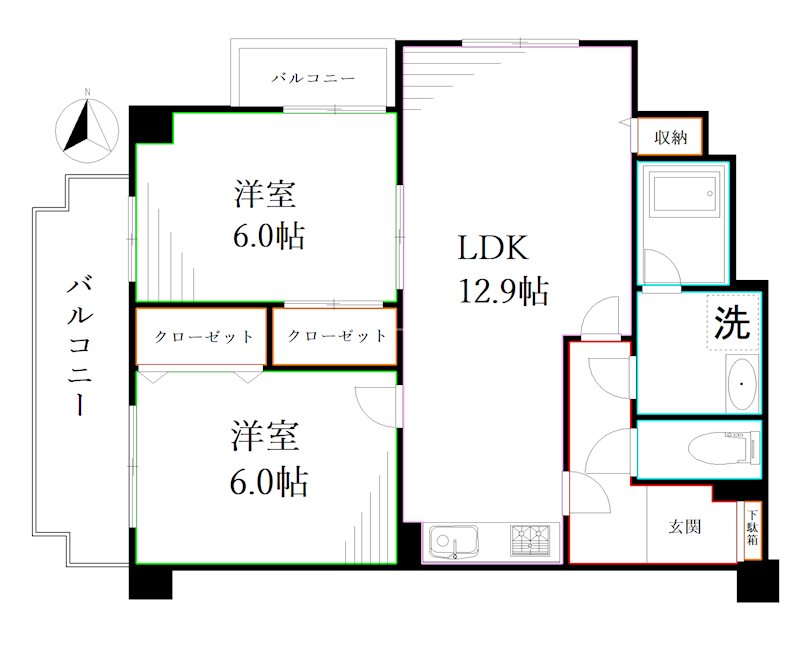 ライオンズガーデン三鷹第2 間取り