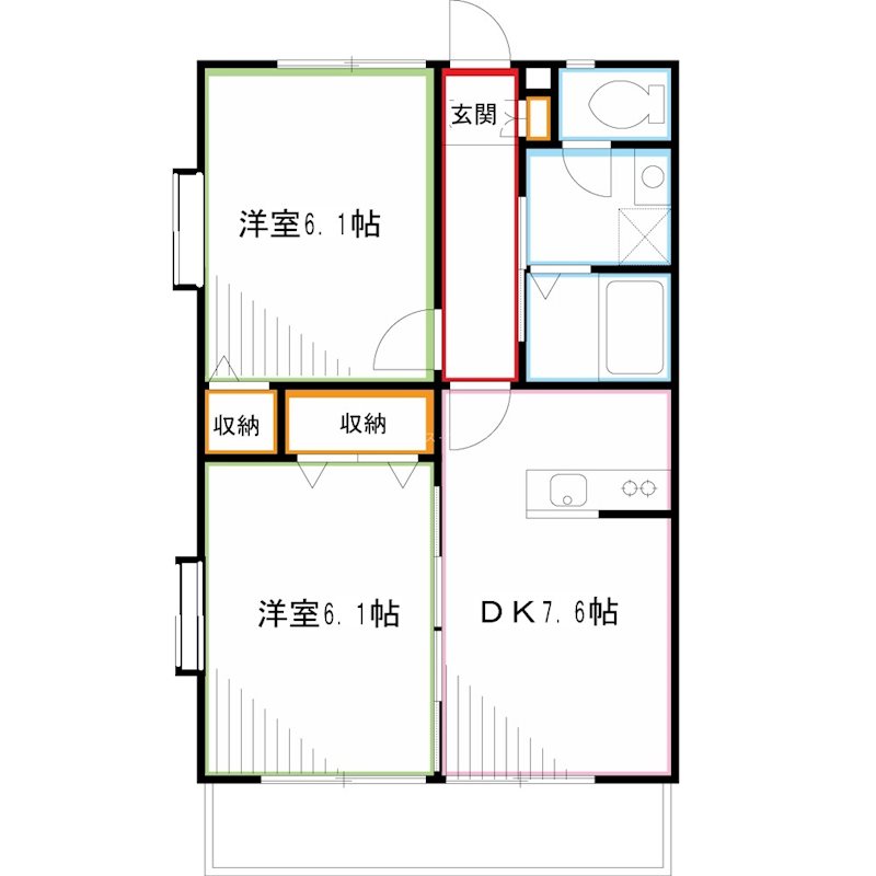 ベルハウス貫井B棟 間取り