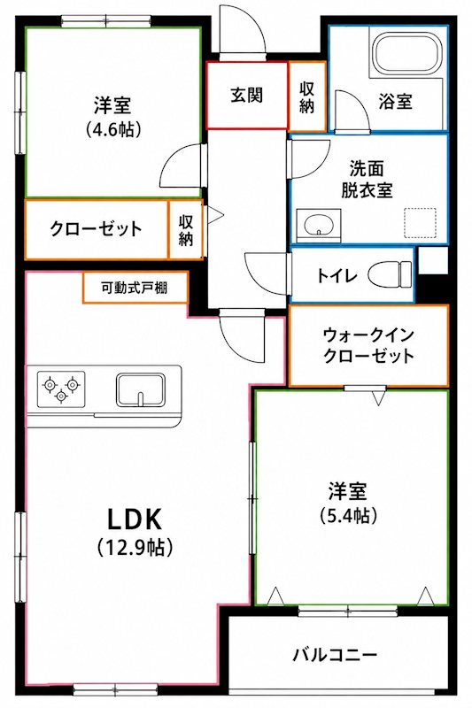ルーチェ 国立 ズード  間取り