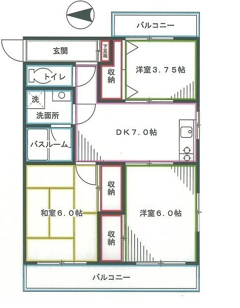 ヒルトップマンション石原 間取り