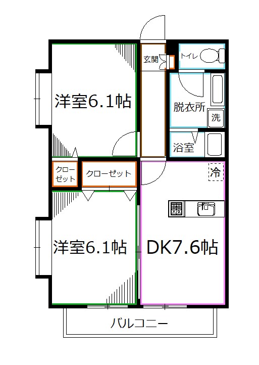 ベルハウス貫井B棟 間取り
