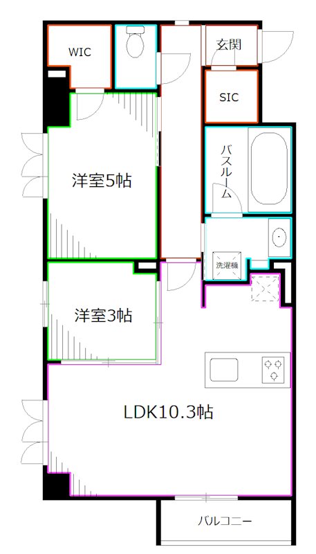 エルスタンザ西荻Moderno 間取り