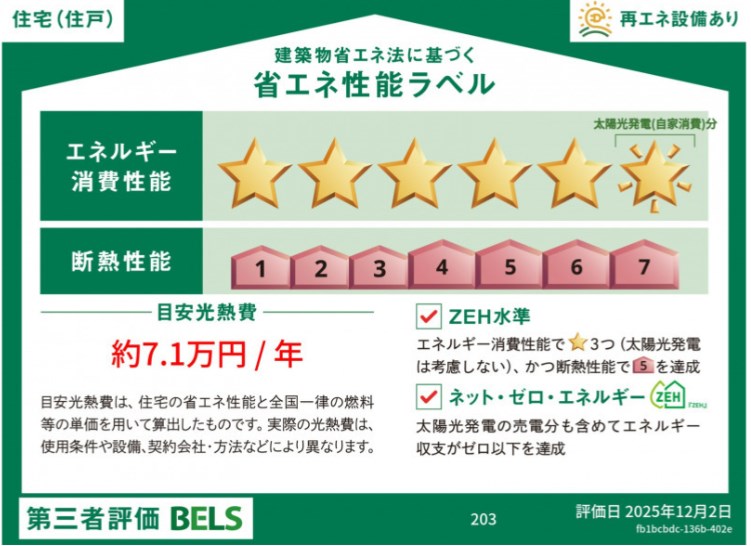 メゾン・ココン 省エネ性能ラベル