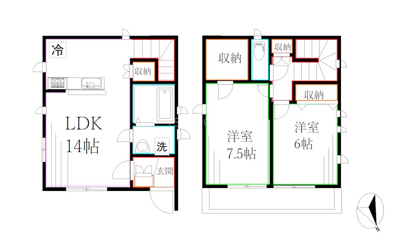 西久保3丁目貸家 間取り