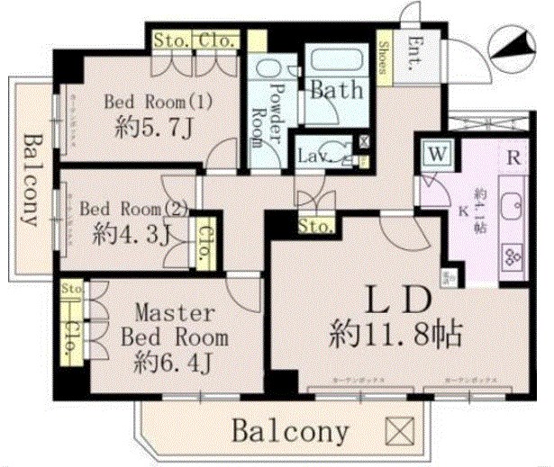 PARK NEWPORT 間取り