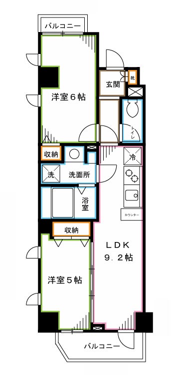 アジュールテラス中野新橋（旧N-stage中野新橋） 間取り