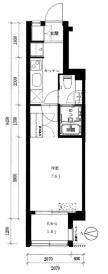 シティーコート府中 間取り