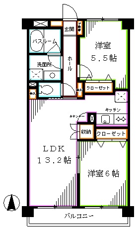 コーポ双葉 間取り