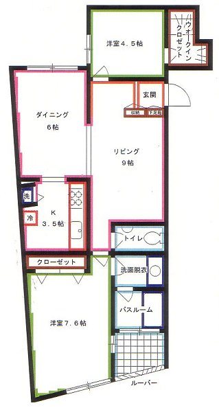 プラムヴィレッジB棟  間取り