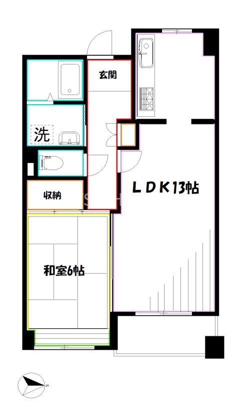 コーポレート連雀　1号棟  間取り図
