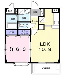 ベル・ソレイユＢ  間取り