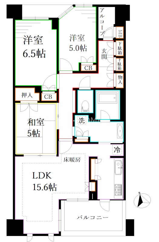 グランスィート三鷹下連雀 間取り
