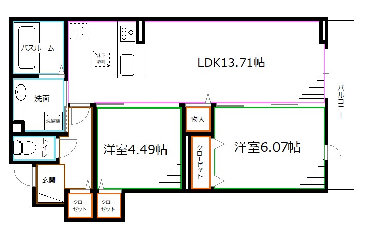 グラナーデ高井戸東 間取り