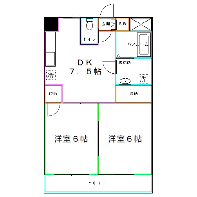 パティオ仲町 間取り