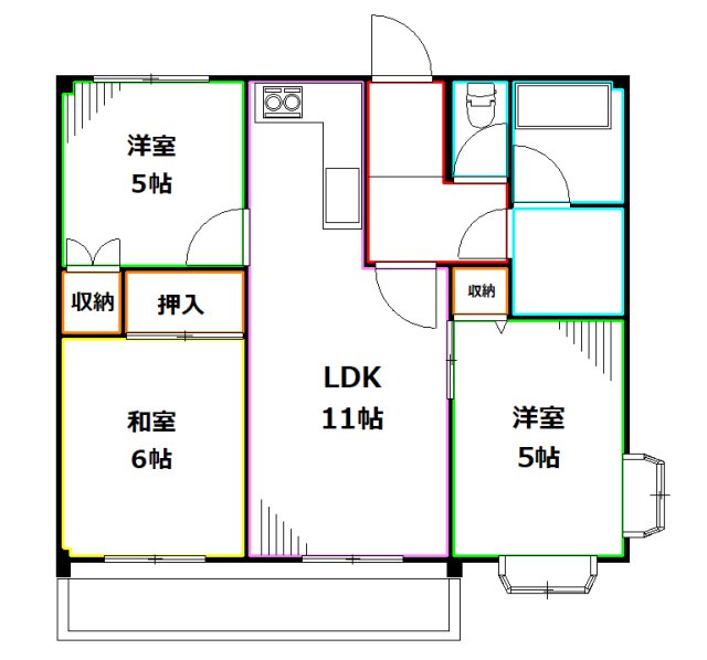 ホワイトヴィラC棟 間取り