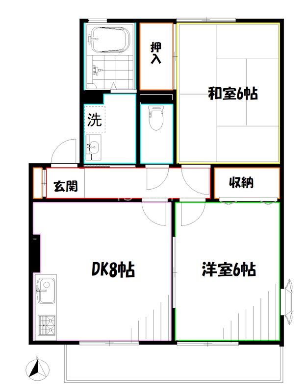シャトレJINDAI　A 間取り