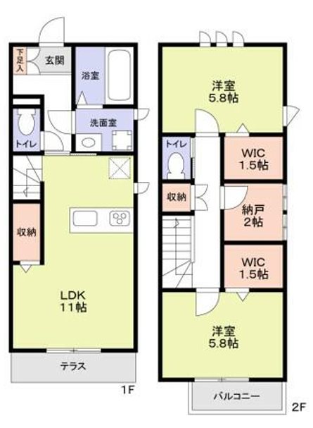 仮称)小金井市貫井北町3丁目計画 間取り