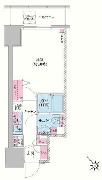 レジディア荻窪Ⅲ 間取り