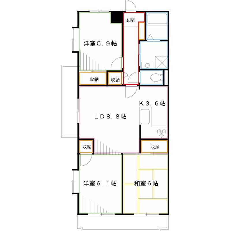 ヴェルヌーブ 間取り