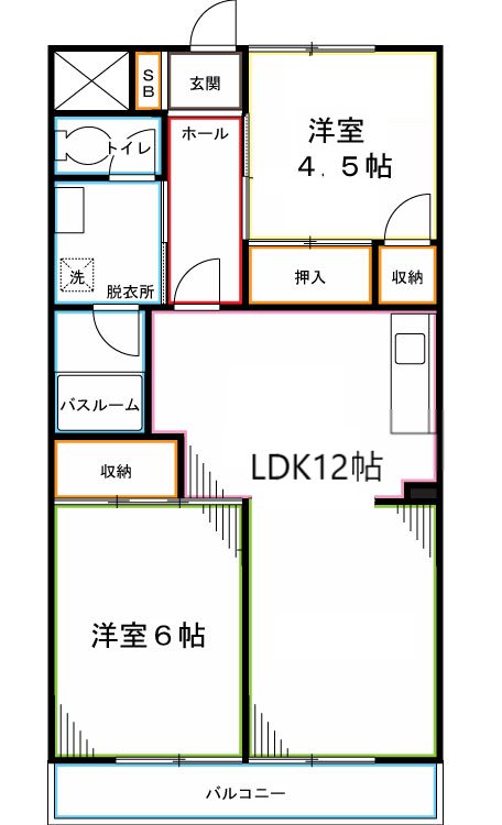 玉野屋コーポラス 間取り