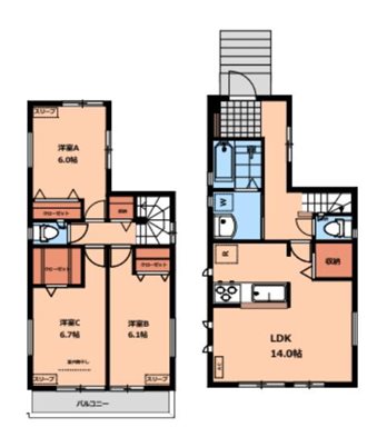 大泉学園町7丁目戸建賃貸住宅   間取り