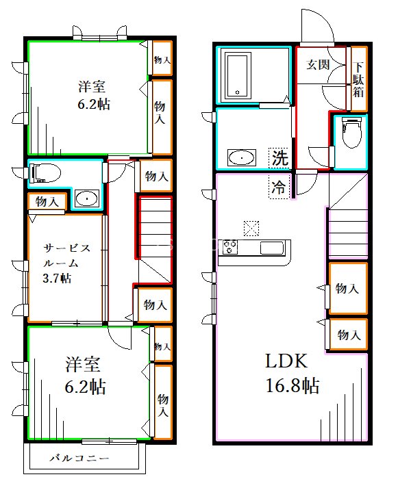 ガーデンハウス三鷹  間取り