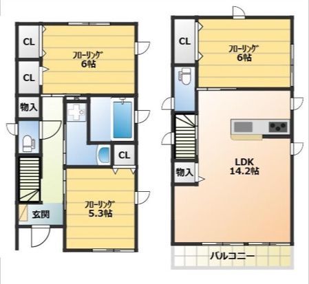 学園西町戸建 間取り