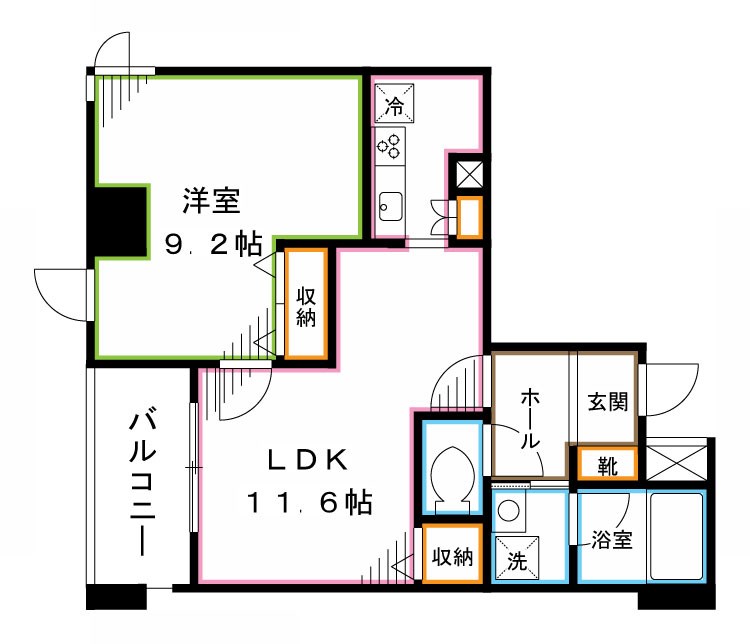 クレール中野     間取り