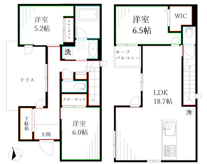 UTENA TERRACE 間取り