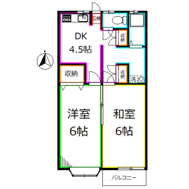 メゾン柊２ 間取り
