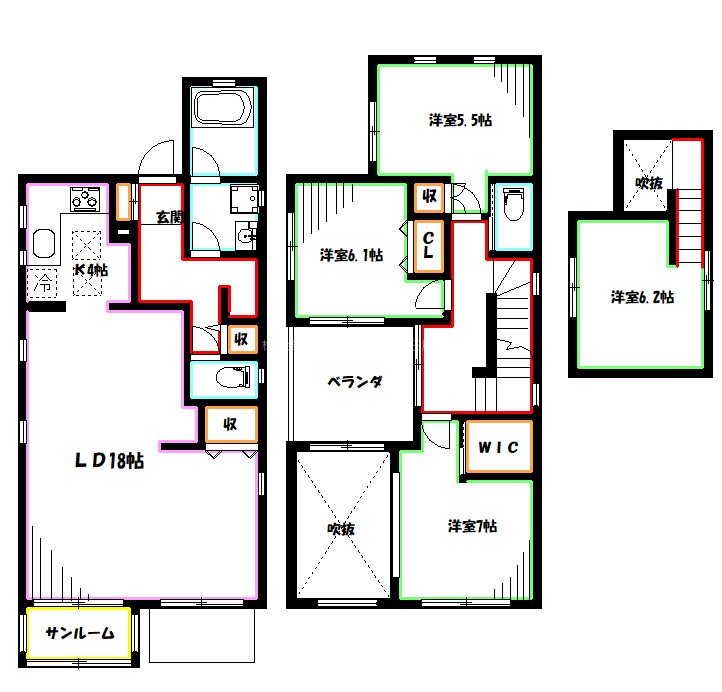 下連雀4-16戸建  間取り