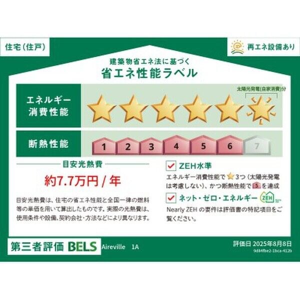 東京都杉並区下井草１丁目 省エネ性能ラベル