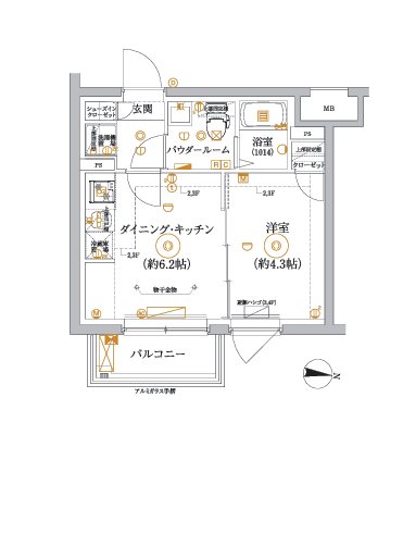 RELUXIA中野江古田(リルシア) 間取り