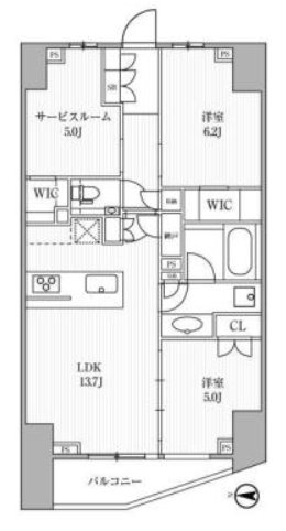 ディームス方南町 間取り