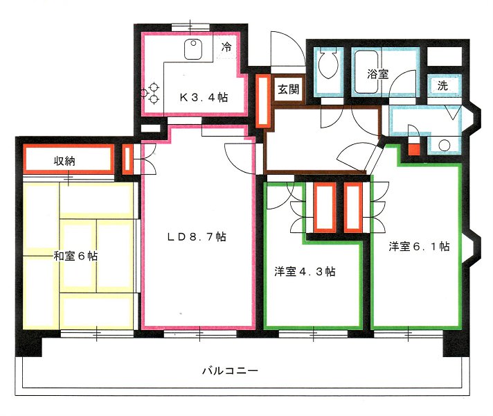 シェーヌ武蔵野 間取り